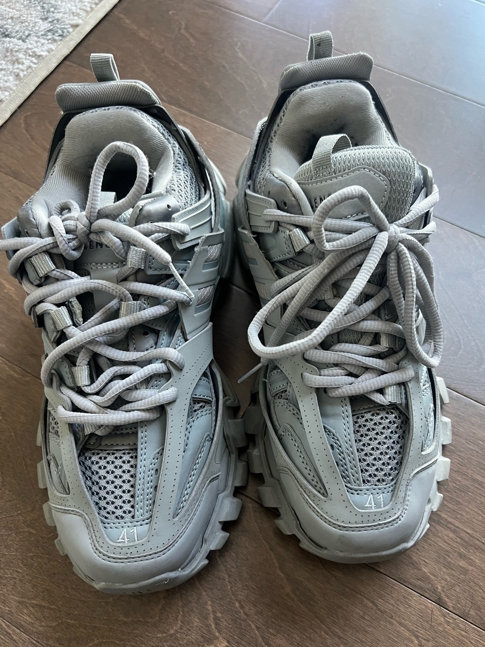 Chunky Gray Trail Sneakers